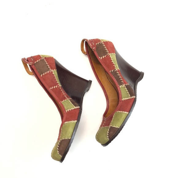 Vintage Y2K Vince Camuto Patchwork Platforms - Picture 4 of 8